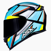 CAPACETE ASX EAGLE EXPLORER BRILHO PRETO AZUL BRANCO