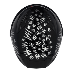 CAPACETE ASX CITY FUN BRILHO PRETO BRANCO