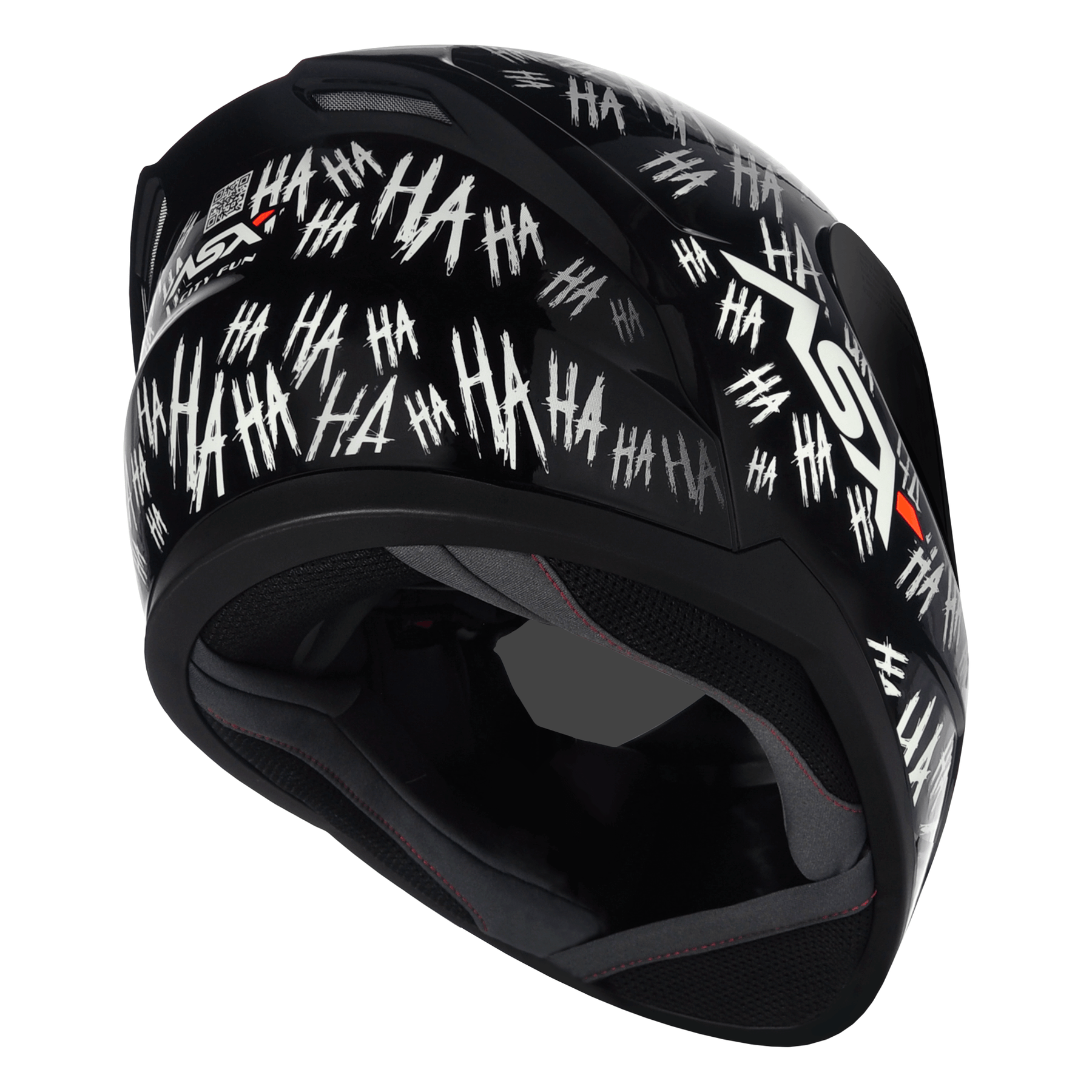 CAPACETE ASX CITY FUN BRILHO PRETO BRANCO