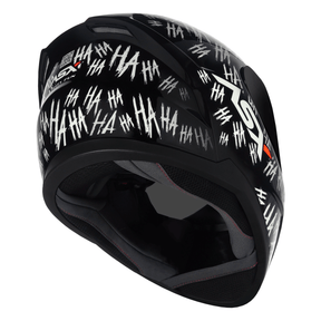 CAPACETE ASX CITY FUN BRILHO PRETO BRANCO