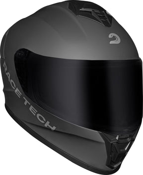 CAPACETE RACE TECH HIT MONOCOLOR TITANIUM FOSCO