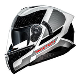 CAPACETE RACE TECH SIGNAL GEAR PRETO E BRANCO