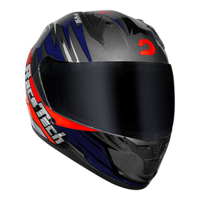 CAPACETE RACE TECH SECTOR ELECTRO TITANIUM E LARANJA
