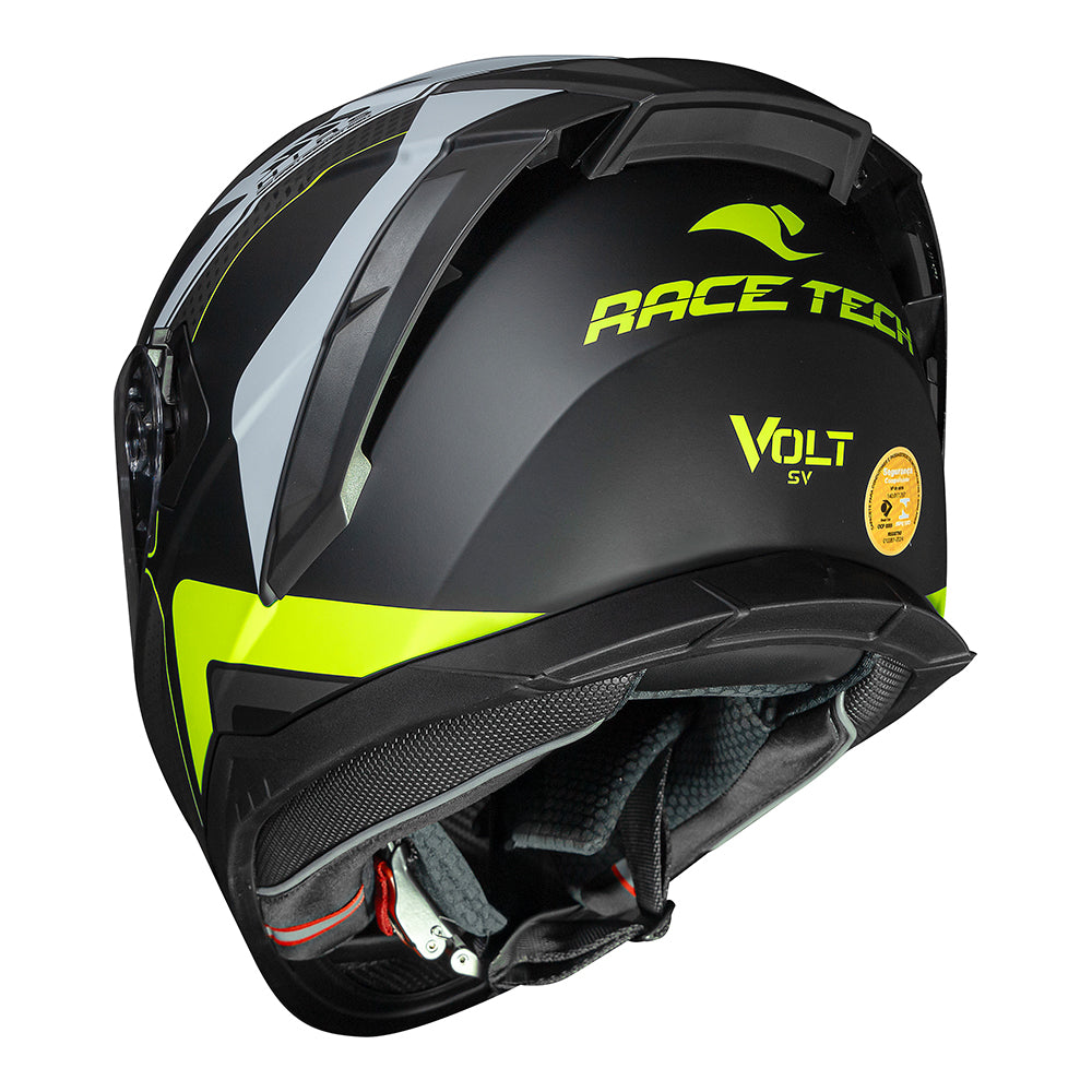 CAPACETE RACE TECH VOLT TRACK FOSCO TITANIUM E PRETO + ÓCULOS INTERNO