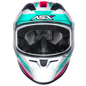 CAPACETE ASX CITY KINGDOM BRILHO BRANCO ROSA TIFFANY
