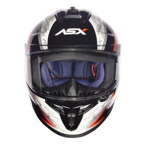 CAPACETE ASX DRAKEN THUNDER BRILHO PRETO CINZA VERMELHO