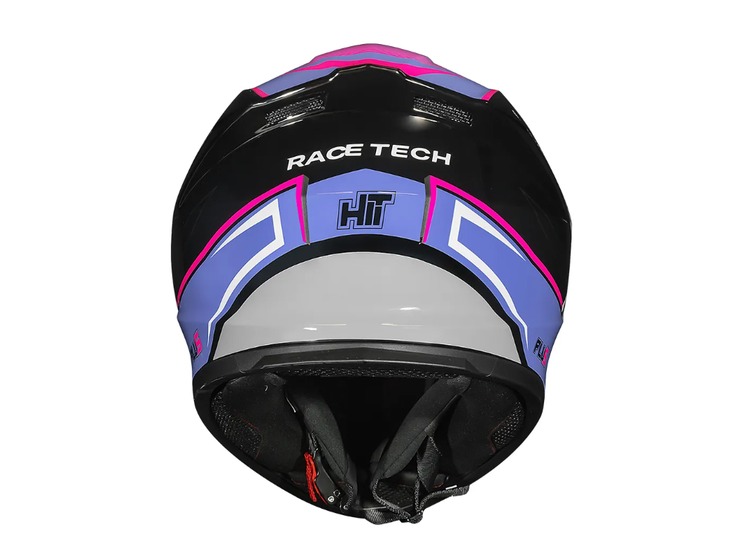 CAPACETE RACE TECH HIT PLUS PRETO E ROXO