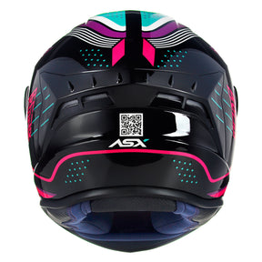 CAPACETE ASX DRAKEN COUGAR BRILHO PRETO ROSA TIFFANY