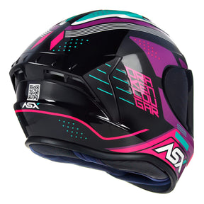 CAPACETE ASX DRAKEN COUGAR BRILHO PRETO ROSA TIFFANY