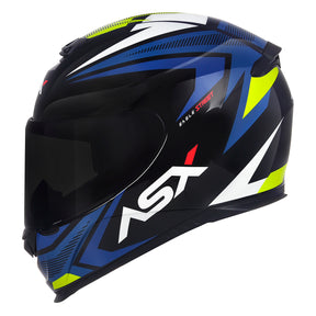 CAPACETE ASX EAGLE STREET BRILHO PRETO/AZUL/AMARELO