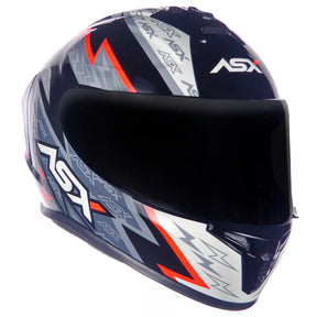 CAPACETE ASX DRAKEN THUNDER BRILHO PRETO CINZA VERMELHO