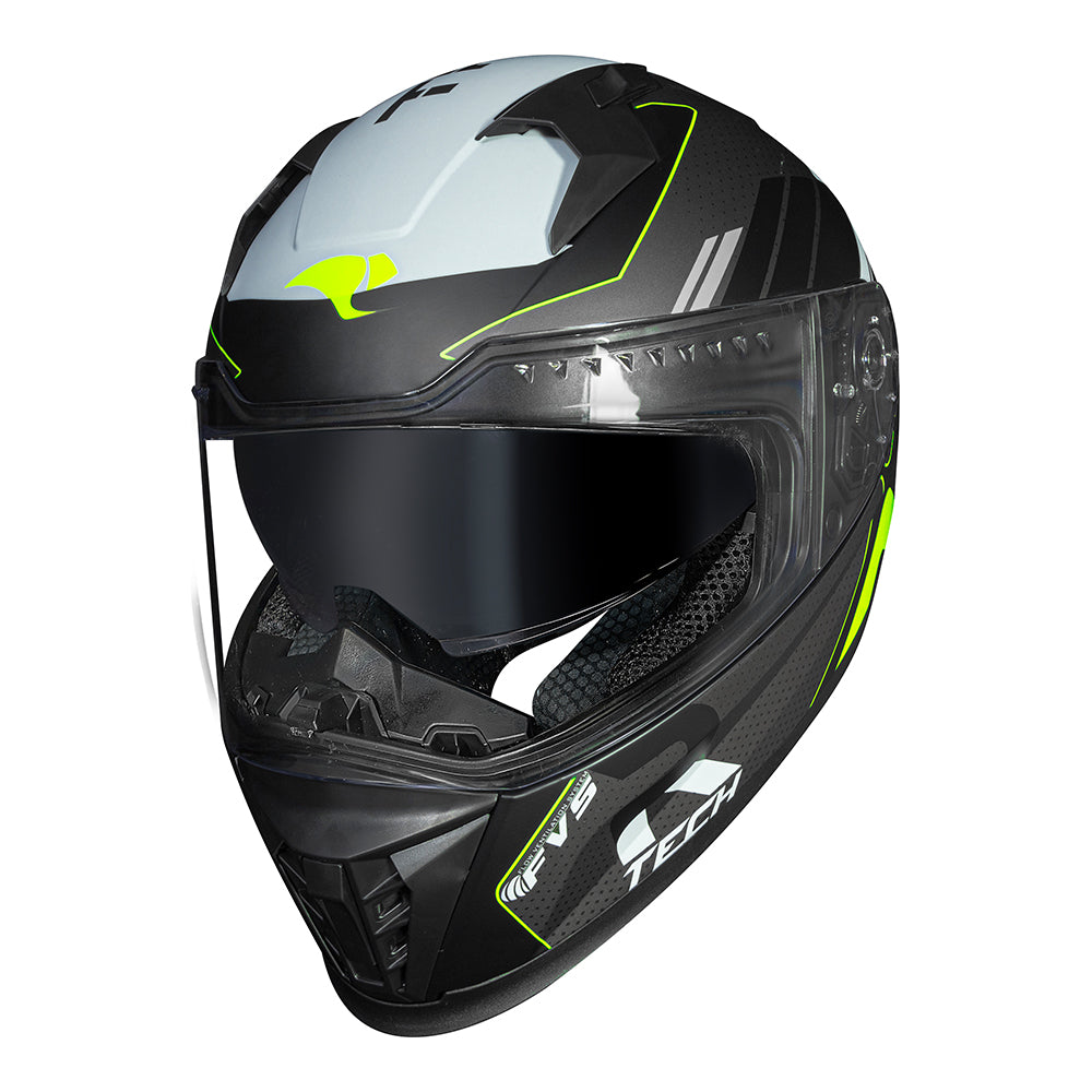 CAPACETE RACE TECH VOLT TRACK FOSCO TITANIUM E PRETO + ÓCULOS INTERNO