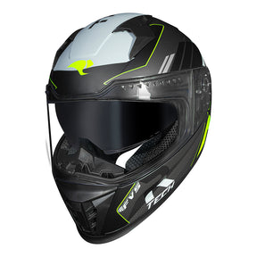 CAPACETE RACE TECH VOLT TRACK FOSCO TITANIUM E PRETO + ÓCULOS INTERNO