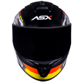 CAPACETE ASX DRAKEN PILOT FOSCO PRETO VERMELHO AMARELO