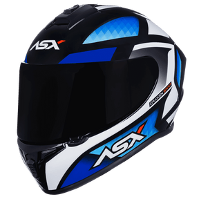 CAPACETE ASX DRAKEN SPIRIT BRILHO PRETO AZUL BRANCO