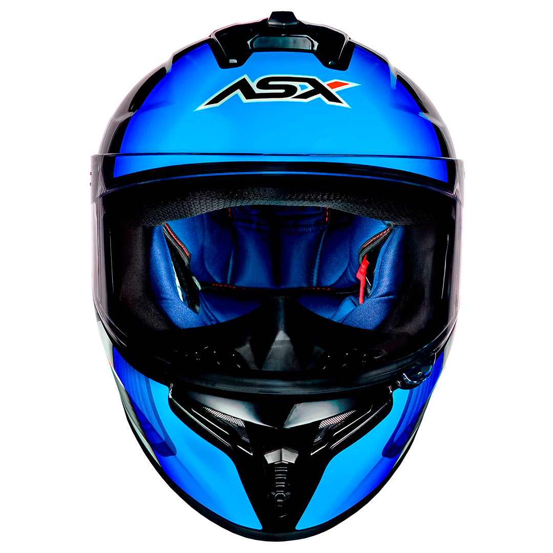 CAPACETE ASX DRAKEN STRIKER BRILHO PRETO AZUL VERMELHO