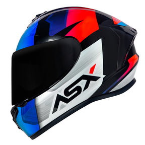CAPACETE ASX DRAKEN STRIKER BRILHO PRETO AZUL VERMELHO