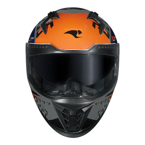 CAPACETE RACE TECH VOLT NINJA PRATA E AZUL + ÓCULOS INTERNO