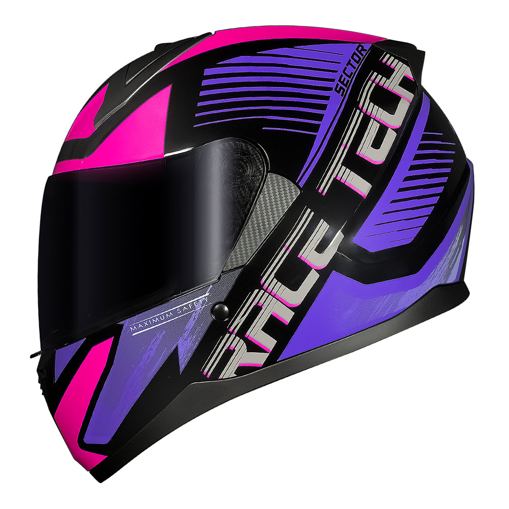 CAPACETE RACE TECH SECTOR SLASH PRETO E ROXO