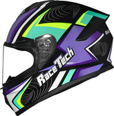 CAPACETE RACE TECH HIT DRAW PRETO E ROXO