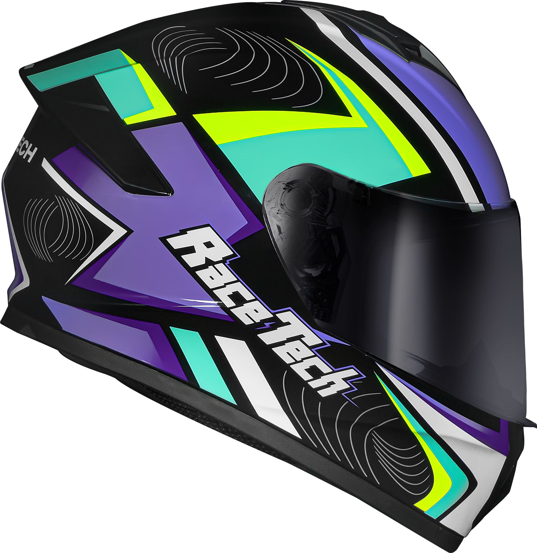 CAPACETE RACE TECH HIT DRAW PRETO E ROXO