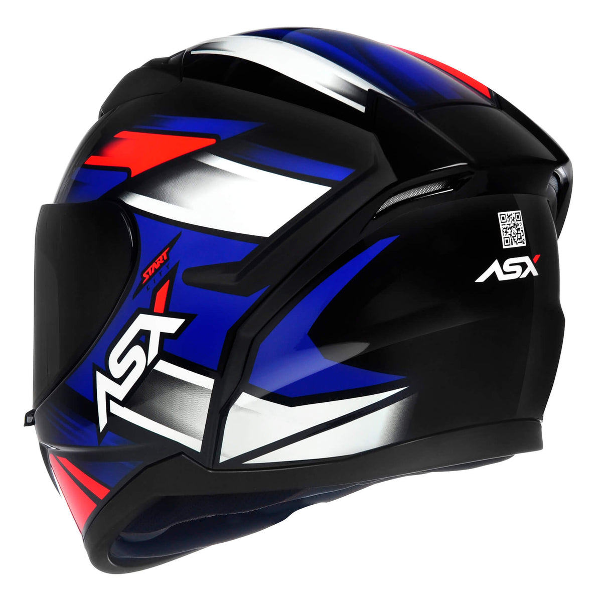 CAPACETE ASX CITY START BRILHO PRETO VERMELHO AZUL