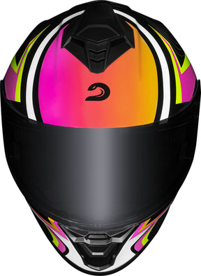 CAPACETE RACE TECH HIT DRAW PRETO E ROSA