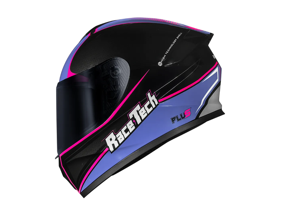 CAPACETE RACE TECH HIT PLUS PRETO E ROXO