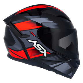 CAPACETE ASX CITY START BRILHO PRETO VERMELHO CINZA