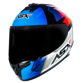 CAPACETE ASX DRAKEN STRIKER BRILHO PRETO AZUL VERMELHO