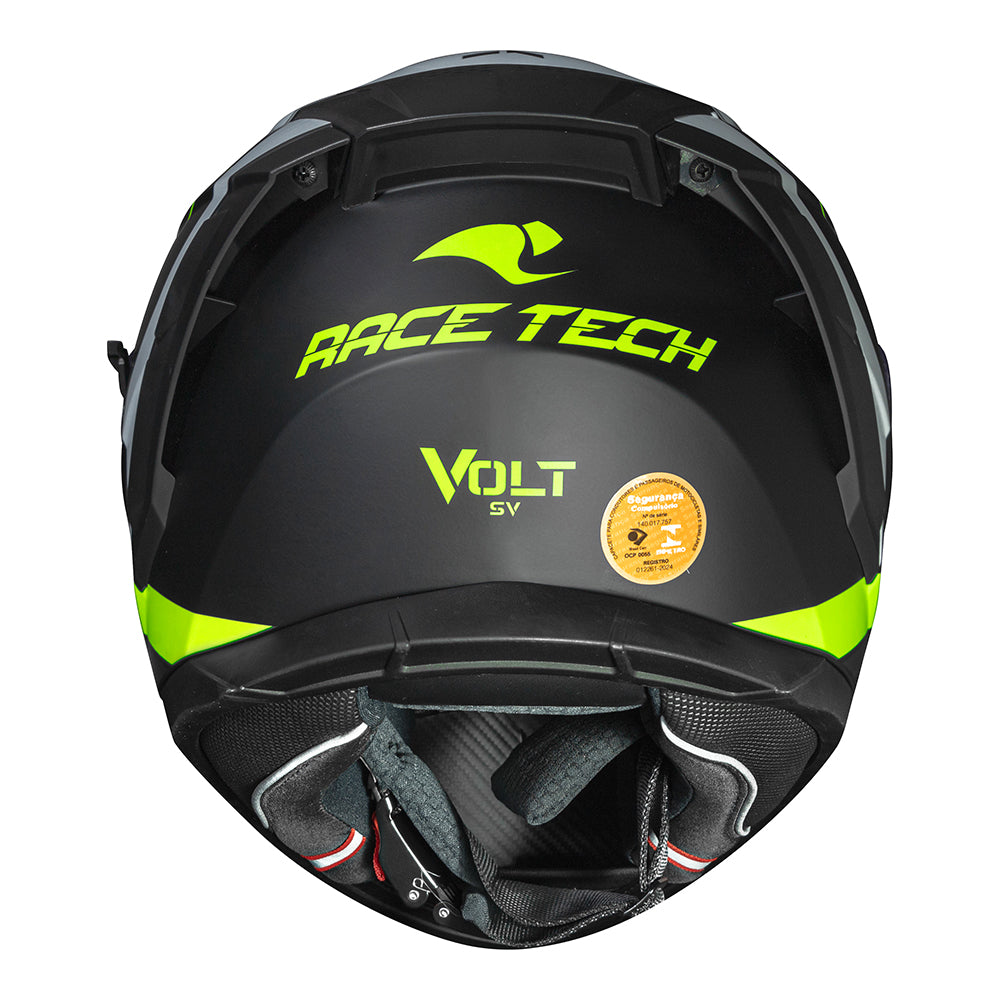 CAPACETE RACE TECH VOLT TRACK FOSCO TITANIUM E PRETO + ÓCULOS INTERNO