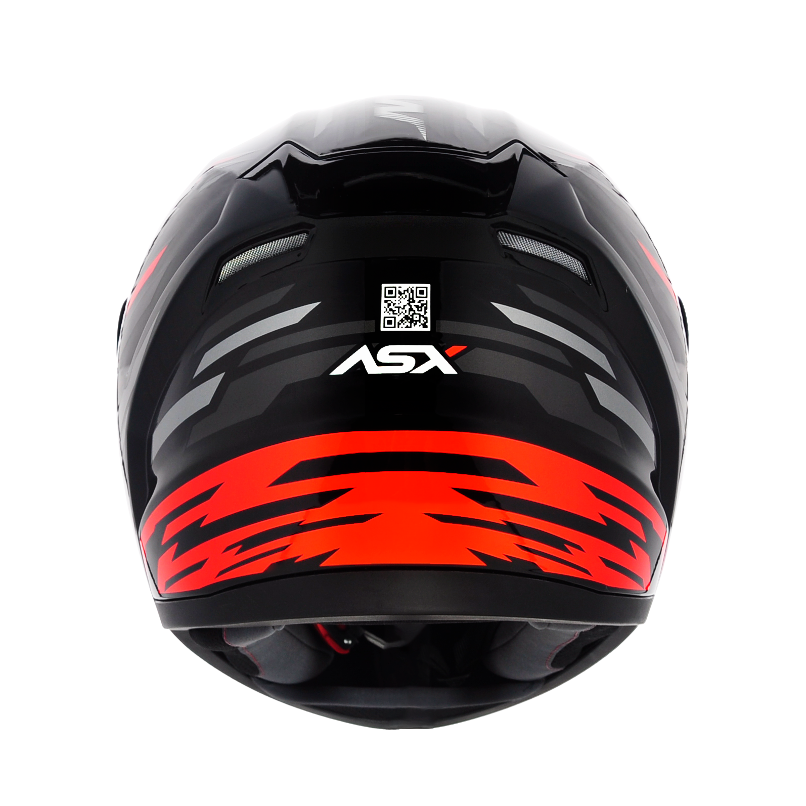 CAPACETE ASX CITY ARROW BRILHO PRETO GRAFITE VERMELHO
