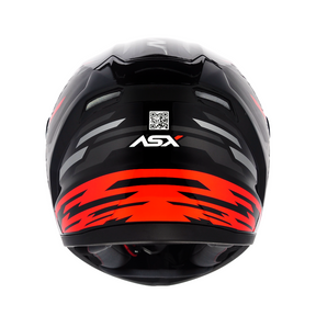 CAPACETE ASX CITY ARROW BRILHO PRETO GRAFITE VERMELHO