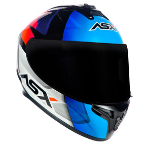 CAPACETE ASX DRAKEN STRIKER BRILHO PRETO AZUL VERMELHO