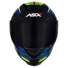 CAPACETE ASX EAGLE STREET BRILHO PRETO/AZUL/AMARELO