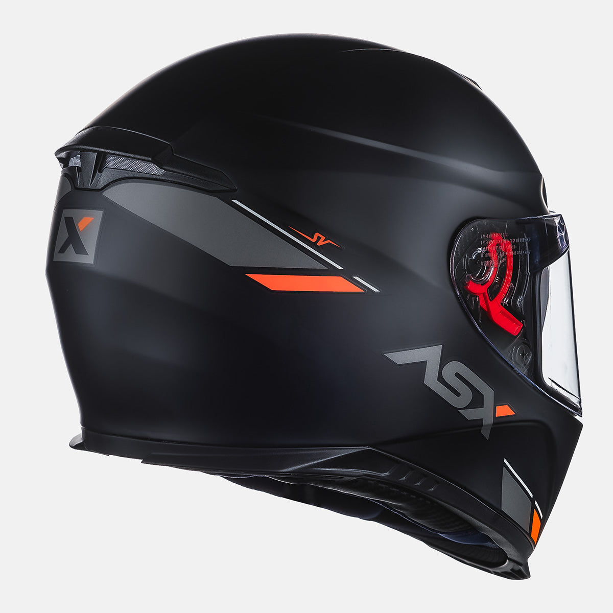 CAPACETE ASX EAGLE SV SOLID FOSCO PRETO GRAFITE VERMELHO