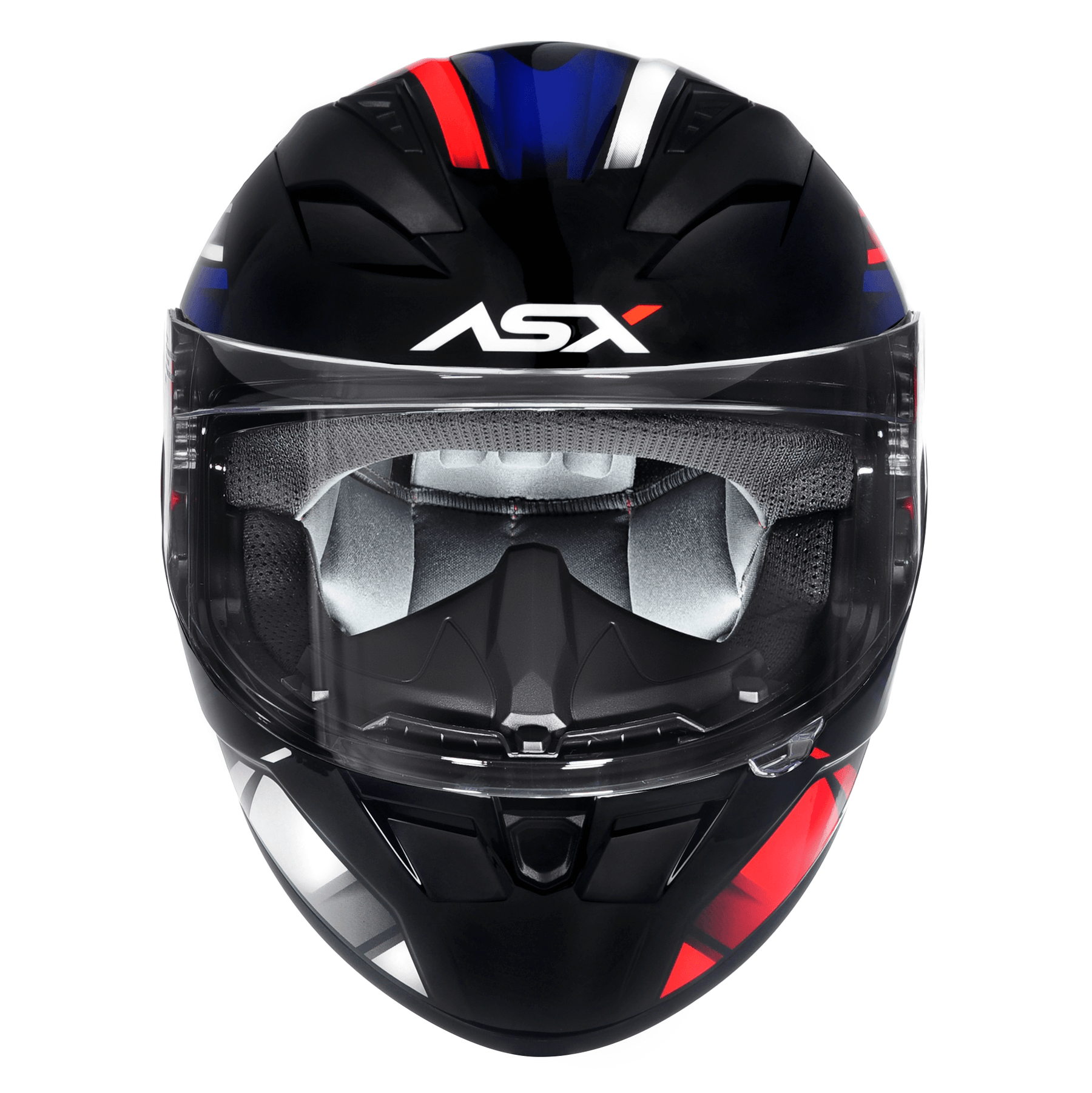 CAPACETE ASX CITY START BRILHO PRETO VERMELHO AZUL