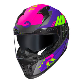CAPACETE RACE TECH VOLT TRACK FOSCO TITANIUM E ROXO + ÓCULOS INTERNO