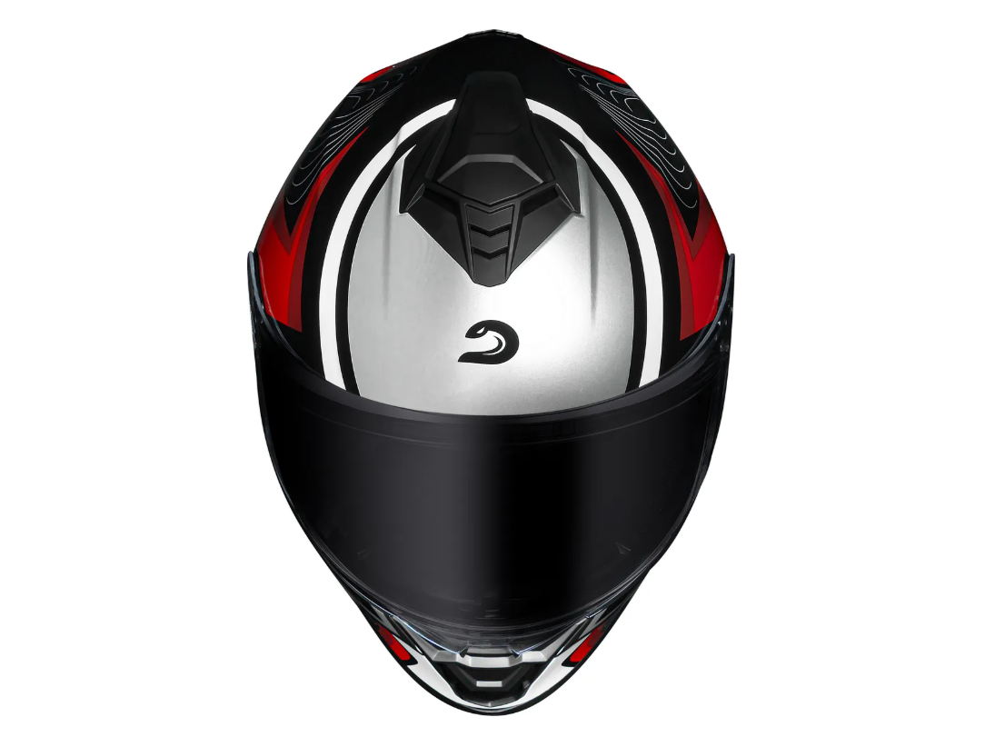 CAPACETE RACE TECH HIT DRAW PRETO E PRATA