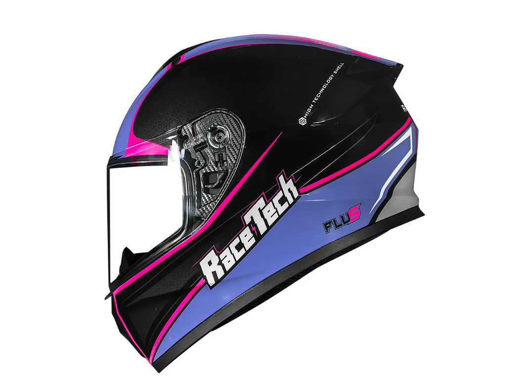 CAPACETE RACE TECH HIT PLUS PRETO E ROXO