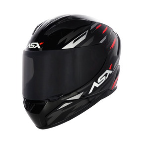 CAPACETE ASX CITY ARROW BRILHO PRETO GRAFITE VERMELHO