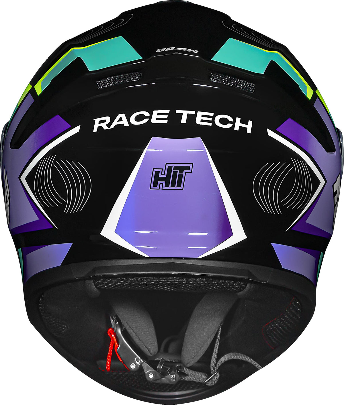 CAPACETE RACE TECH HIT DRAW PRETO E ROXO