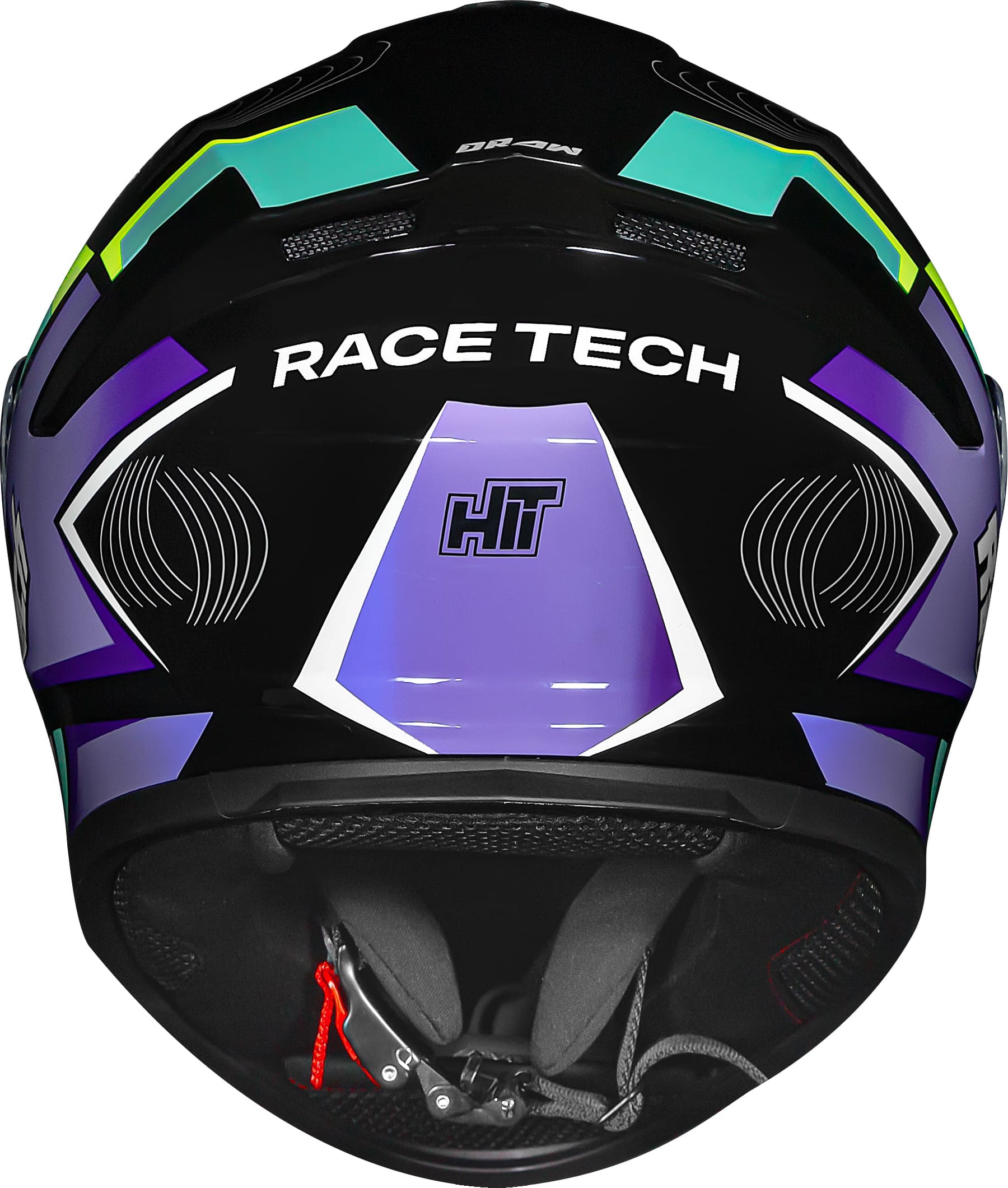CAPACETE RACE TECH HIT DRAW PRETO E ROXO
