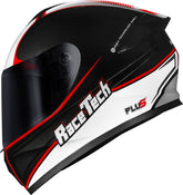 CAPACETE RACE TECH HIT PLUS PRETO E BRANCO