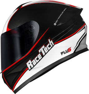 CAPACETE RACE TECH HIT PLUS PRETO E BRANCO